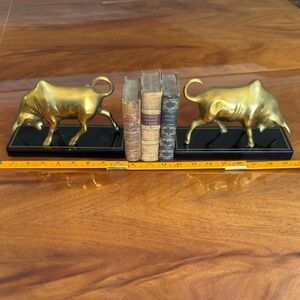 Gold Bull Bookends